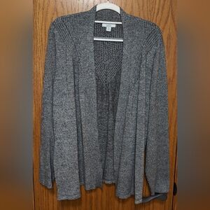 Women's Croft & Barrow Gray Open Front Cardigan Sweater, XXL
